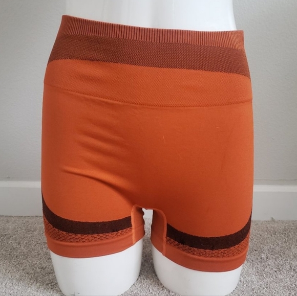 Orange and Brown Workout Shorts - Picture 3 of 11